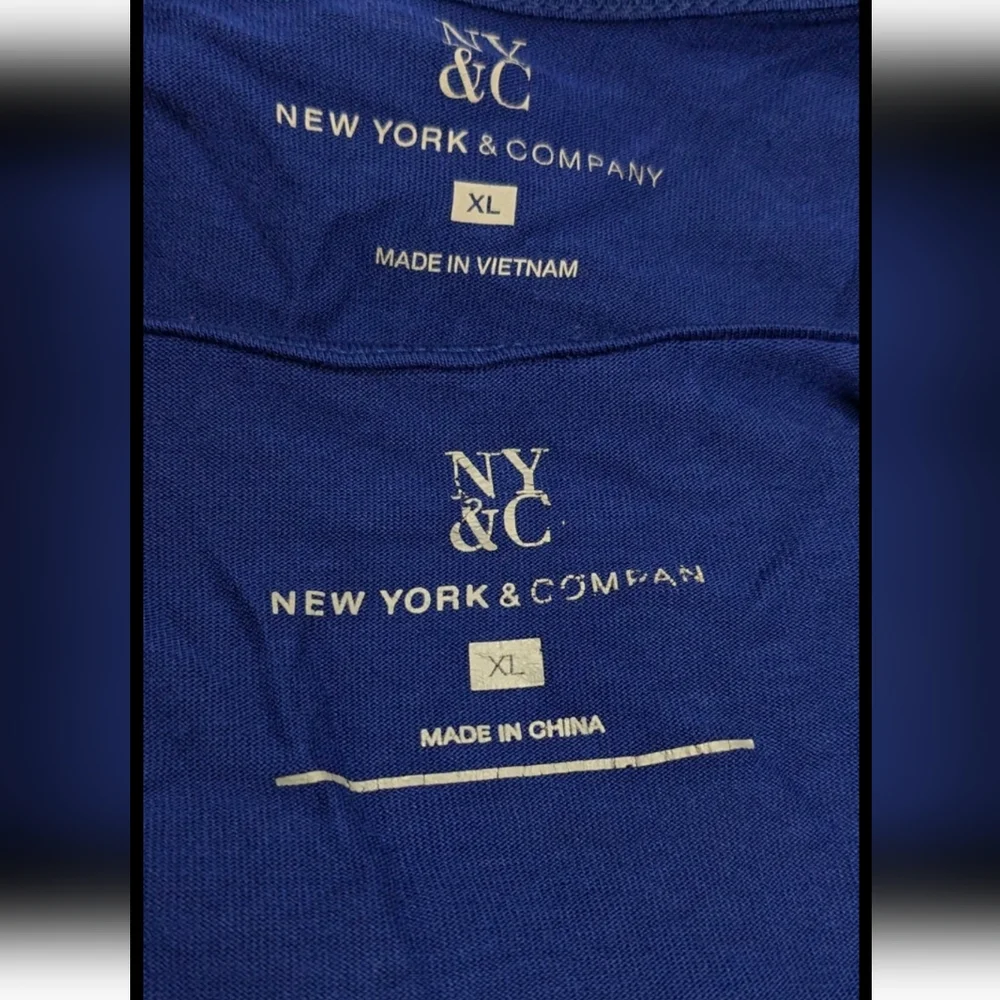 New York & Company Two Piece Matching Top Set XL Tank Blouse And Cardigan #2500